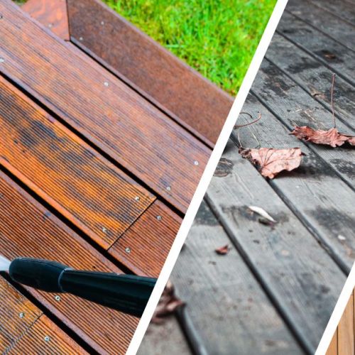 Lavage et dégraissage du patio pour été